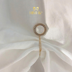 Pin Cài Tự Hít HimHip Mặt Khảm Trai Phối Viền Phale 2.7cm