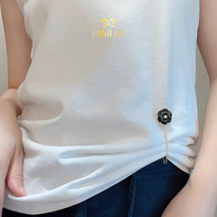 Pin Cài Tự Hít HimHip HKCC Hoa Trà Nhỏ Phối Nụ Phae 2.3+5.5cm