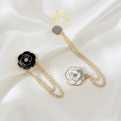 Pin Cài Tự Hít HimHip HKCC Hoa Trà Nhỏ Phối Nụ Phae 2.3+5.5cm