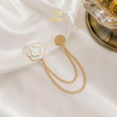 Pin Cài Tự Hít HimHip HKCC Hoa Trà Nhỏ Phối Nụ Phae 2.3+5.5cm