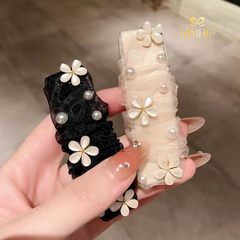 Kẹp Mái Bật HimHip HKCC Vườn Hoa Nhỏ Trong Sương 8x3.5cm