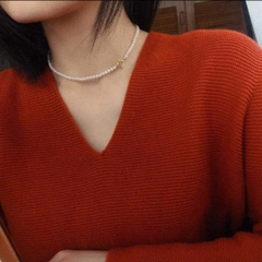 [Thiết Kế] Vòng Cổ HimHip Tinh Thể Ngọc Trai Dáng Ngắn Trẻ Trung 34+5cm