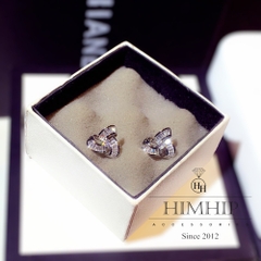 Khuyên Tai Nụ HimHip Tam Giác Xoắn Thanh Lịch HKCC Đính Phale 1.5x1.5cm