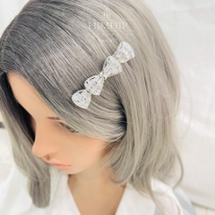 Kẹp Mái HimHip HKCC Đính Nơ Phale Lấp Lánh 6x1cm