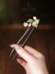 Trâm Cài Tóc HimHip Hoa Chuông Nụ Phale Cao Cấp 13cm Kèm Hộp Phụ Kiện Áo Dài