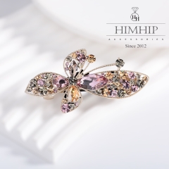 Kẹp Bấm HimHip HKCC Đính Phale Nơ Bướm Râu Xoắn Sang Trọng 8x4cm
