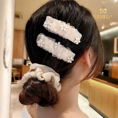 Kẹp Mái Bật HimHip HKCC Vườn Hoa Nhỏ Trong Sương 8x3.5cm