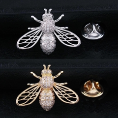 Pin Cài Áo HimHip Nam Nữ Ong Chúa Thanh Lịch HKCC Đính Phale 2*3cm