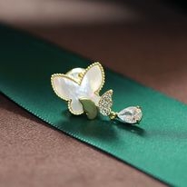 Pin Cài Áo HimHip Đôi Bướm Khảm Trai Sang Trọng HKCC Đính Phale 1,5*2,3cm