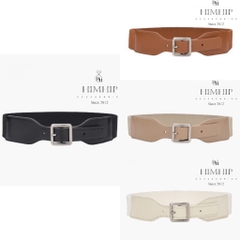 Dây Lưng HimHip Da Thật Khoá Vuông Mix Chun Co Giãn 4x75.5cm