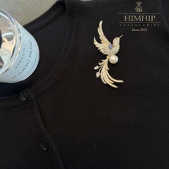 Trâm, Ghim Cài Áo HimHip Én Nhỏ Phối Hạt Giả Trai 7.5*3cm