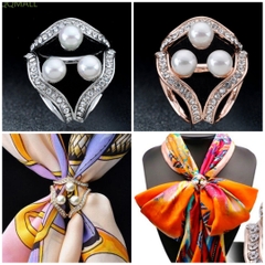 Cài Khăn 3 Chấu HimHip Size To Ba Viên Ngọc Sang Trọng HKCC Đính Phale 3cm