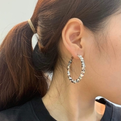 Khuyên Tai Móc Tròn HimHip Hình Khối Sang Trọng HKCC 4cm