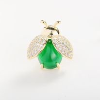 Pin Cài Áo HimHip Bọ Cánh Vàng Sang Trọng HKCC Đính Phale 1,8cm