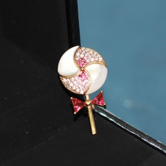 Trâm, Ghim Cài Áo Nhỏ HimHip Kẹo Lollipop Hồng Đáng Yêu HKCC Đính Phale 1,5cm