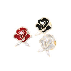 Pin Cài Áo HimHip Hoa Hồng Nhụy Trai Sang Trọng HKCC Đính Phale 2cm