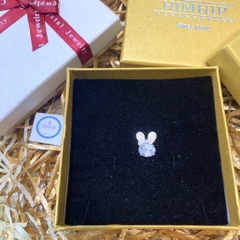 Pin Cài Áo HimHip Thỏ Nơ Đáng Yêu HKCC Đính Phale 1*1,5cm