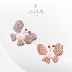 Pin Cài Áo HimHip Bướm Cánh Sang Trọng HKCC Mix Trai 2*2,5cm