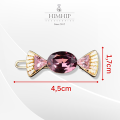 Kẹp Mái HimHip HKCC Đính Phale Hình Kẹo Đáng Yêu 4.5x1.7cm - Tím