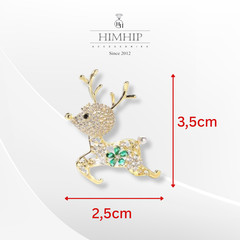 Trâm, Ghim Cài Áo HimHip Hươu Nhỏ Đáng Yêu HKCC Mix Trai 2,5*3,5cm