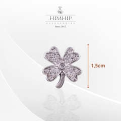 Pin Cài Áo HimHip Cỏ 4 Lá Mini May Mắn HKCC Đính Phale 1.5cm