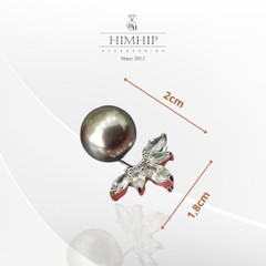 Trâm, ghim cài áo xiên trai xám