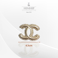 Trâm, Ghim Cài Áo HimHip Chữ X Dáng Trơn Sang Trọng HKCC Đính Phale 4.5cm
