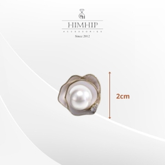 Pin Cài Áo HimHip Hoa Hồng Nhụy Trai Sang Trọng HKCC Đính Phale 2*2cm