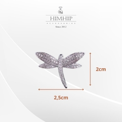 Pin Cài Áo HimHip Nam Nữ Chuồn Chuồn Nhỏ Thanh Lịch HKCC Đính Phale 2*2,5cm