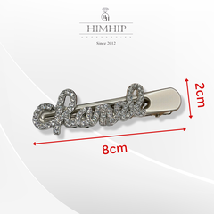 Kẹp Mỏ Vịt HimHip HKCC Đính Phale Mặt Chữ Cnel Sang Trọng 8x2cm