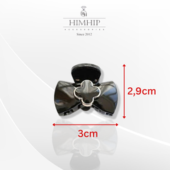 Kẹp Càng Cua HimHip Composite Nơ Nhỏ Phối Hoa Thanh Lịch 8 Răng 3x2.9cm