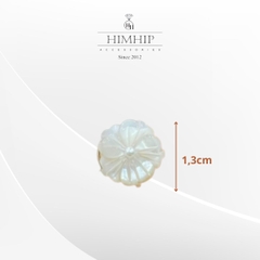 Pin Cài Áo HimHip Hoa Mai Khảm Trai Nhỏ Thanh Lịch HKCC Mix Trai 1.3cm