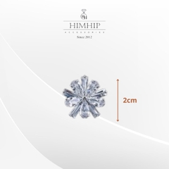 [Noel] Pin Cài Áo HimHip Hoa Tuyết Sang Trọng HKCC Đính Phale 2x2cm