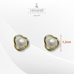 Khuyên Tai Nụ HimHip Hoa Nhụy Trai Thanh Lịch HKCC Mix Trai 1.2x1.2cm Phụ Kiện Áo Dài