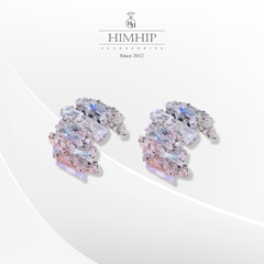 Khuyên Tai Nụ HimHip Hình Vòm Sang Trọng HKCC Đính Phale 1x1.8cm