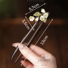 Trâm Cài Tóc HimHip Hoa Chuông Nụ Phale Cao Cấp 13cm Kèm Hộp Phụ Kiện Áo Dài
