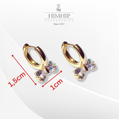 Khuyên Tai Ngắn HimHip Mặt Nơ Thanh Lịch HKCC Đính Phale 1x1.5cm
