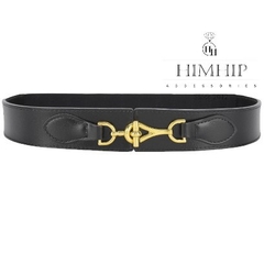 Dây Lưng HimHip Da Thật Mix Chun Khoá Móc Độc Đáo 4x67cm