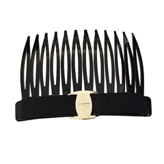 Xước nơ mặt KL đen thanh lịch 7x1.2cm (Xước 3,6cm)