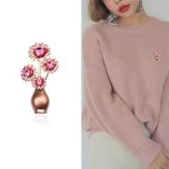 Trâm, Ghim Cài Áo HimHip Lọ Hoa Thanh Lịch HKCC Đính Phale 2,5*4,6cm