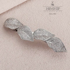 Kẹp Bấm HimHip HKCC Dải Lá Phale Thanh Lịch 7x2cm