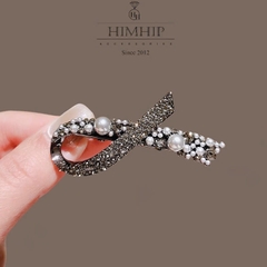 Kẹp Mái HimHip HKCC Uốn Sóng Giả Trai Phối Phale Lấp Lánh 6x3cm