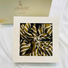 Set Quà HimHip Khăn Lụa Vuông 70x70cm & Cài Khăn Kèm Túi Hộp Thiệp - 449