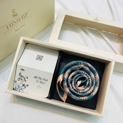 Set Quà HimHip Khăn Lụa Cao Cấp 53x53cm Kèm Túi Hộp Thiệp - 1021