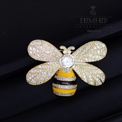 Trâm, Ghim Cài Áo HimHip HKCC Ong Nghệ Phale Lấp Lánh 3.4*4.4cm