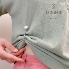 Pin Cài Tự Hít HimHip Nửa Hạt Giả Trai Phối Dây Phale Lấp Lánh 1.2cm