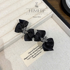 Kẹp Mỏ Vịt HimHip HKCC Nơ Nhỏ Đính Bướm Phale Lấp Lánh 3.3x8.3cm