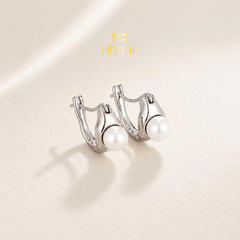 Khuyên Tai Nụ HimHip TiTan Vòng Nước 1.9x1.2cm Đính Hạt Giả Trai 5mm