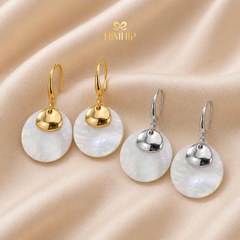 Khuyên Tai Ngắn HimHip HKCC Thủy Trung Nhật Nguyệt 2x3.7cm