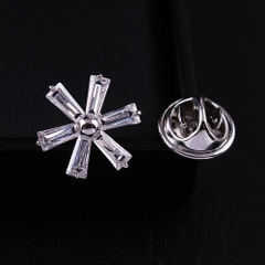 Pin Cài Áo HimHip Hoa 6 Cánh Nữ Tính HKCC Đính Phale 1.5cm